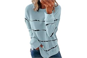 Zxrwany Oversized Sweatshirt For Women,Women'S Casual Striped Print Long Sleeve Shirt Pullover Loose Tops Blouse Trendy Shirt