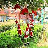 Xmas Ornament, Misaky Christmas Tree Hanging Santa Claus Snowman In Parachute Decoration (4 PACK)