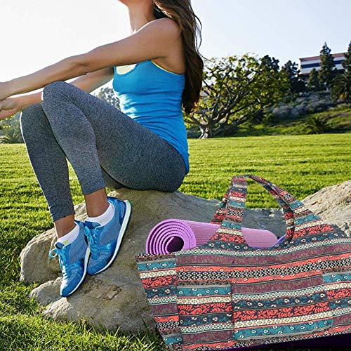 Flyinghedwig-Large-Capacity-Bohemian-Ethnic-Style-Print-Canvas-Yoga-Bag-All-in-one-Yoga-Mat-Bag-with-Pockets