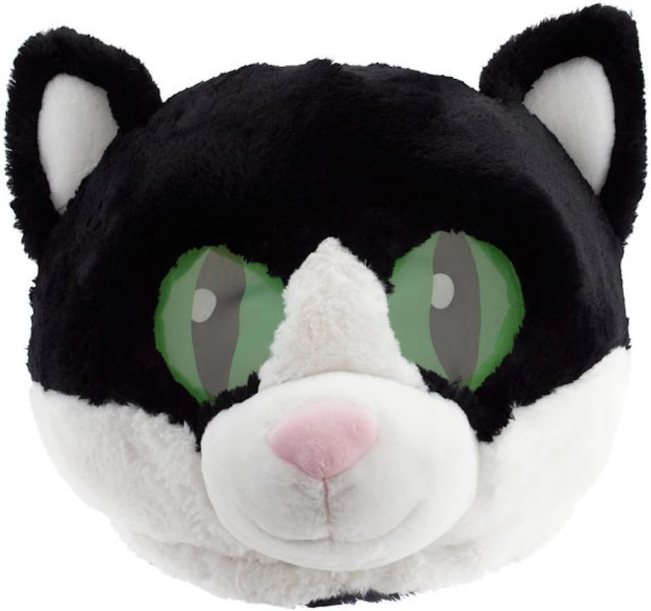 Maskimals Plush Head Halloween Costume, Black Cat