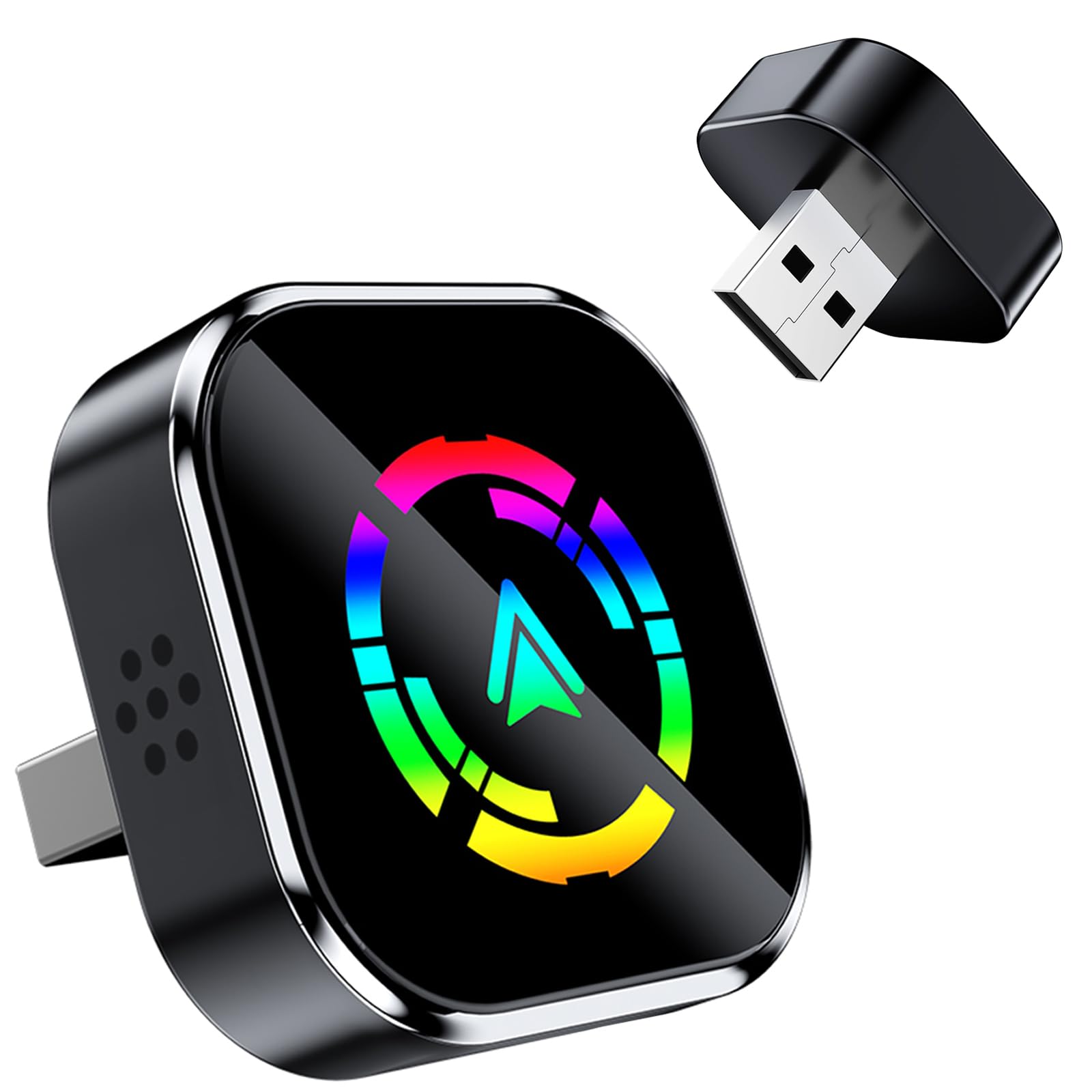 Photo 1 of BSUBSU Wireless CarPlay Adapter for iPhone, 2025 Upgraded Wired to Wireless for Apple CarPlay, Mini USB Design Car Play Adapter with Type-C Extension, Plug and Play, Stable Connection & No Latency