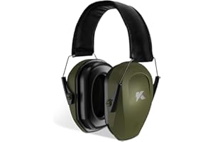 ucho 34dB Shooting Ear Protection - Maximum Hearing Protection for gun range, Slim Passive Noise Reduction Earmuffs