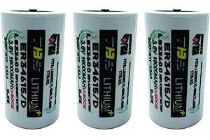 3pc ER34615,SAFT LS33600, D Primary Lithium Replacement Battery 19000 mAh 3.6v