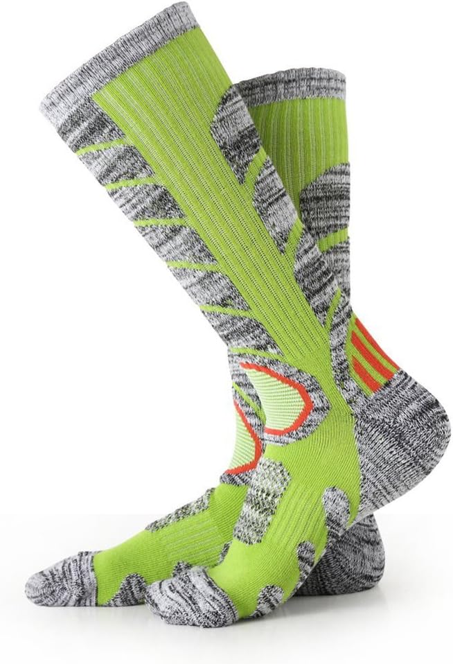 Ski Socks Women - 1/4 Pack Warm Skiing Calf Socks High Performance Winter Sport Socks