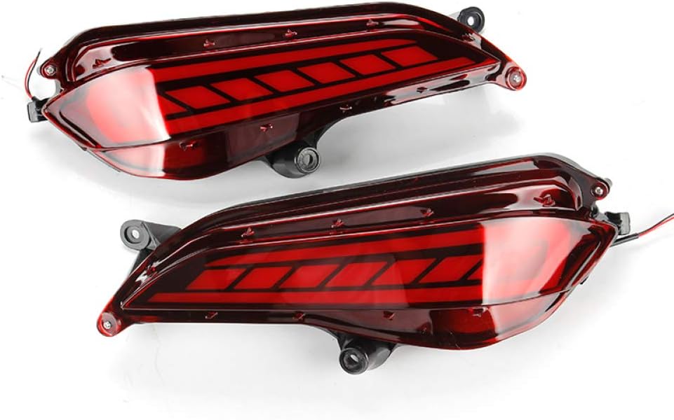 BYWWANG Para Toyota Yaris 2017-2019, LED Parachoques Trasero Reflector luz Trasera luz de Freno ...