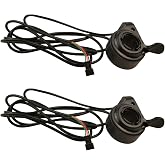 2Pcs Thumb Throttle Speed Control, 7/8inch Universal E-Bike Thumb Throttle | 3 Wires Finger Throttle Accelerator, for 12V-72V Electric Scooter