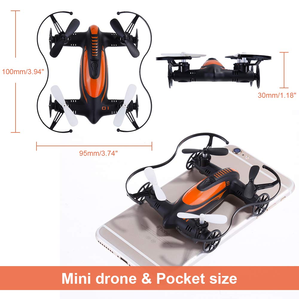 Lictin Kids Mini Drone-2.4G 6 Axis Mini Drone for Kids RC Quadcopter RC Helicopter Plane with Altitude Hold 3D Flips and Headless Mode Easy Fly for Beginners
