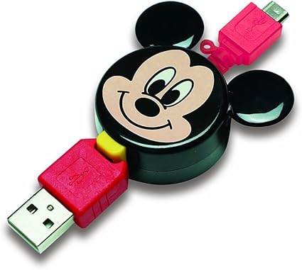 Amazon Co Jp Icharger ディズニーキャラクター Micro Usb巻き取り式充電ケーブル ミッキーマウス Pg Dnyju557mky 家電 カメラ