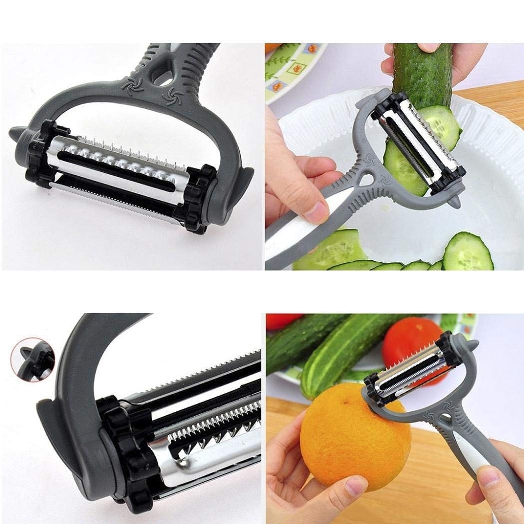 Adidome Hot 3 in 1 Rotary Fruit Vegetable Carrot Potato Peeler Cutter Slicer New Peelers
