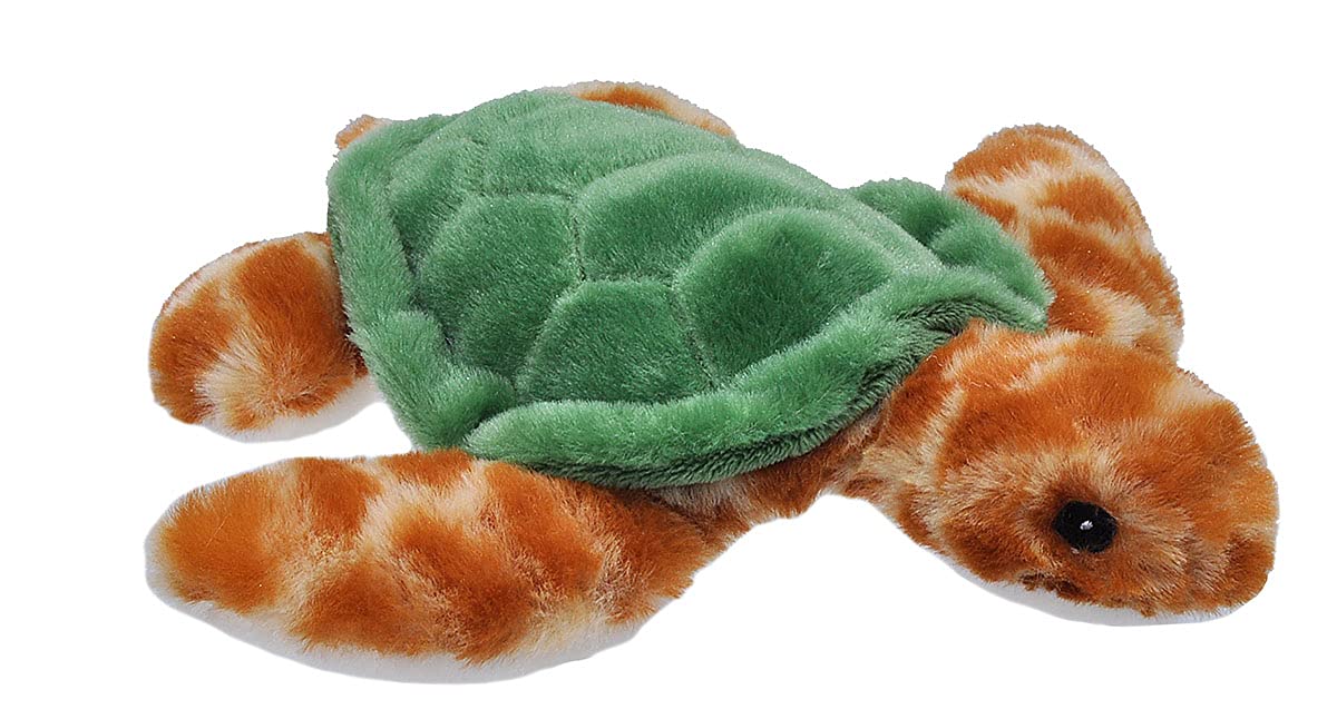 Wild Republic EcoKins Mini Sea Turtle Stuffed Animal 8 inch, Eco Friendly Gifts for Kids, Plush Toy, Handcrafted Using 7 Recycled Plastic Water Bottles