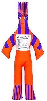 Dammit Doll Win The Ruffneck - Purple & Orange - Stress Relief - Gag Gift - Sports Teams