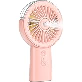 Otlonpe Handheld Misting Fan Portable, Small Personal Hand Held Rechargeable Mist Fan Water Spray, 4000mAh Battery Operated Hand Mister Fans 3-Speed, 4-15 Hrs Runtime for Travel Home Office Outdoor