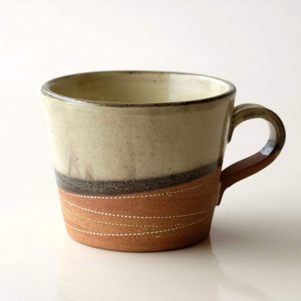 Amazon Co Jp マグカップ 美濃焼 陶器 コーヒーカップ ルレット マグ Kyt4638 ホーム キッチン