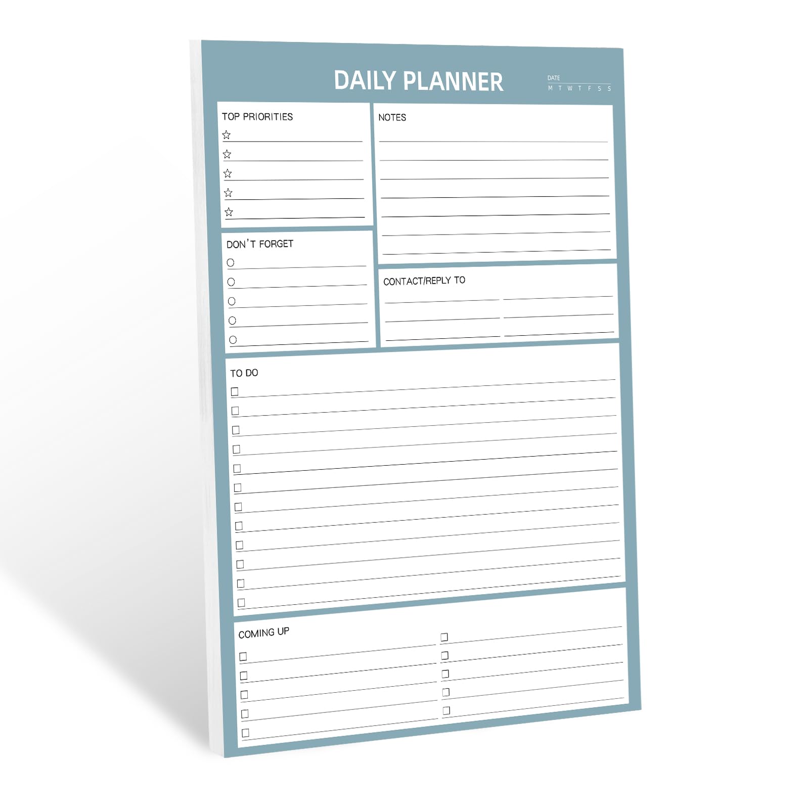 Thboxes Undated Daily Planner Pad To Do List Notepad, 100 Tear off Sheets A4 Day Planner Desk Pad for Study Office Home Organising, 100GSM Thick Paper, 11.7" X 8.3"