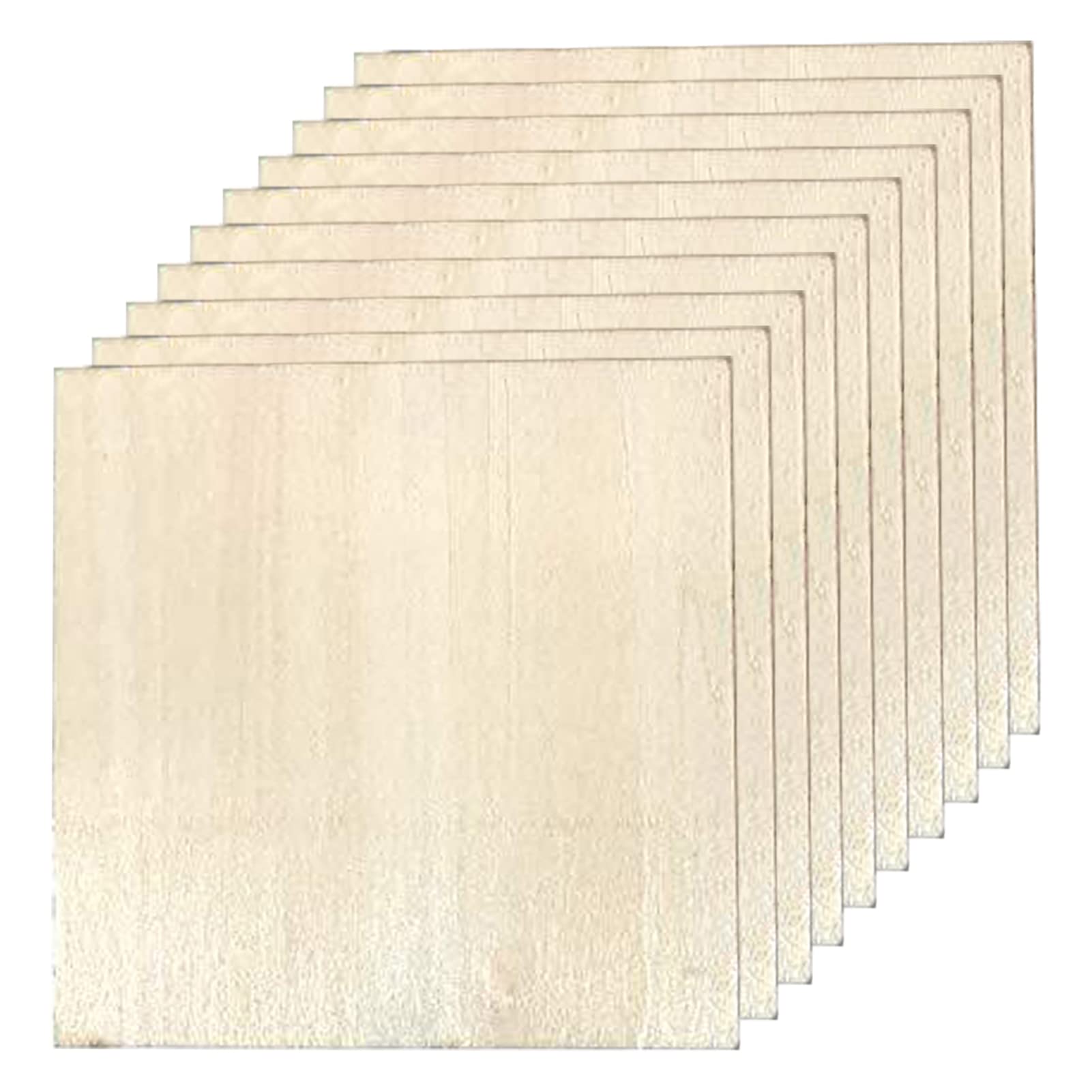 DOITEM 10Pcs Balsa Wood Sheets - 100x100x2mm, Thin Wooden Blank for Cricut Maker, Craft Painting, Engraved Model Making Projects