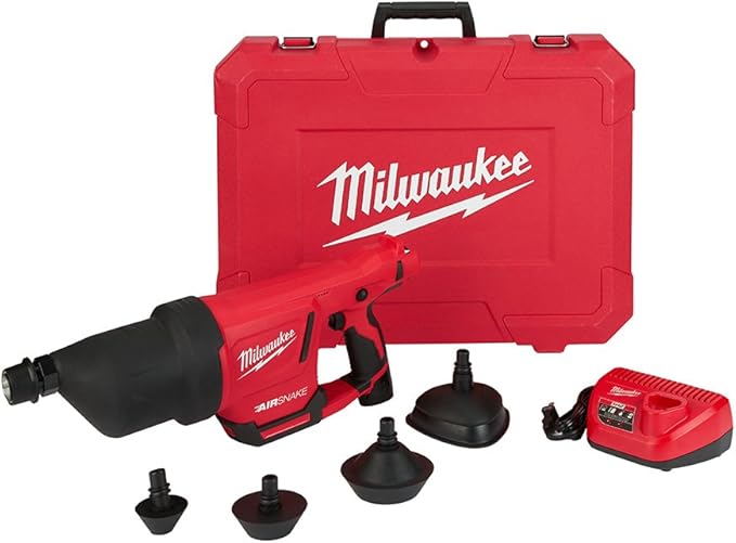 Milwaukee 2572A21 M12 AIRSNAKE Drain Cleaning Air Gun Kit Amazon.co