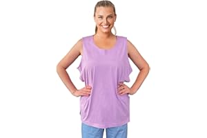 EZGOODZ Purple Post Shoulder Surgery Shirts for Women, X-Large. 1 Pack Post Surgery Shirts for Shoulder. 100% Cotton After Surgery Shirt. Machine-Washable Velcro Shirts Post Shoulder Surgery
