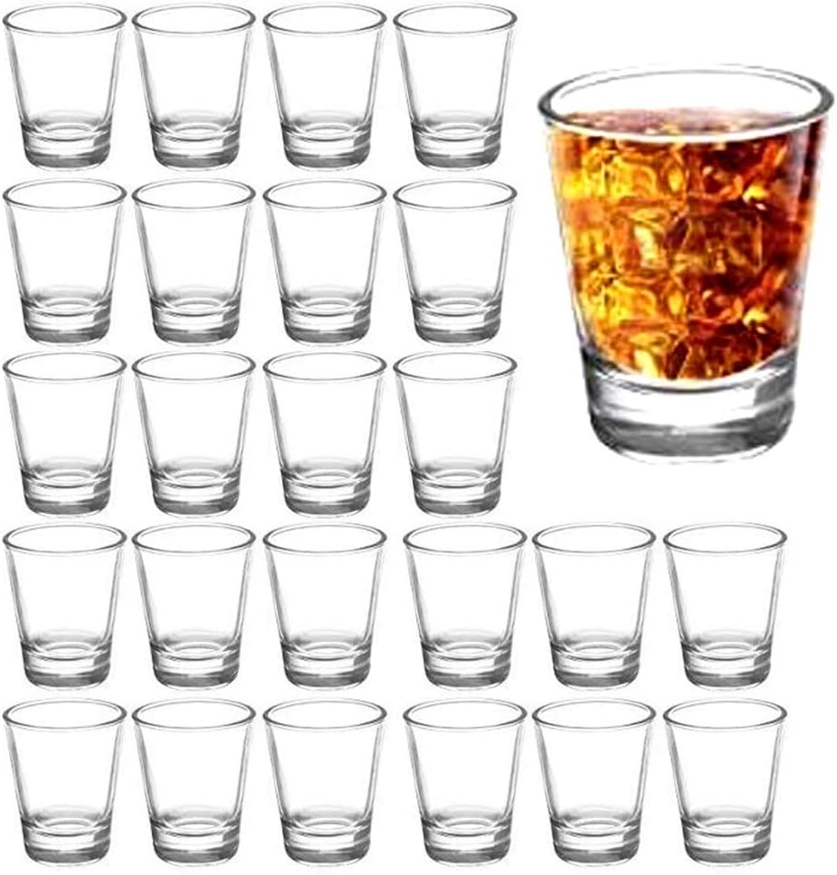 LULULOVE Shot Glass Set with Heavy Base, 1.5 Ounce Shot