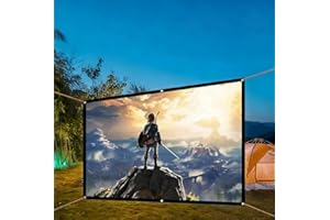 Portable Projector Screen Clean Design 4K Compatible for Outdoor Movies and Home Theater (60 inch)