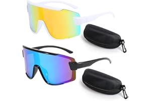 GENERIC Swanoble UV400 2Pack Kids Baseball Sunglasses for Boys Girls Age 4-12,Youth Sunglasses Cycling Tennis Golf Shades