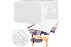 Breling 100 Pcs 31.5 x 71 Inch Disposable Bed Sheets Oil-proof PE Film Massage Table Sheets Non-woven Fabric Spa Waterproof Bed Cover Breathable for Beauty Salon Hotels Tattoo Waxing(White)