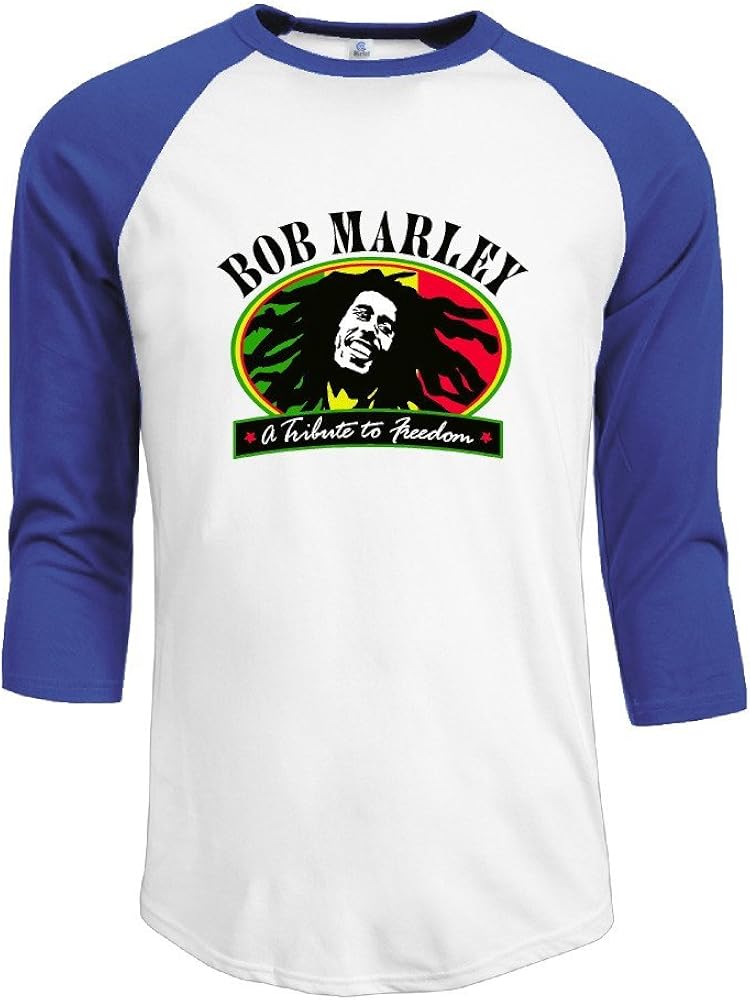 Duola Men's 3/4 Sleeve Raglan T-shirt Freedom Laugh BM Black