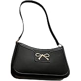 SweatyRocks Women's Bow Top Handle Clutch Purses PU Leather Underarm Shoulder Bags