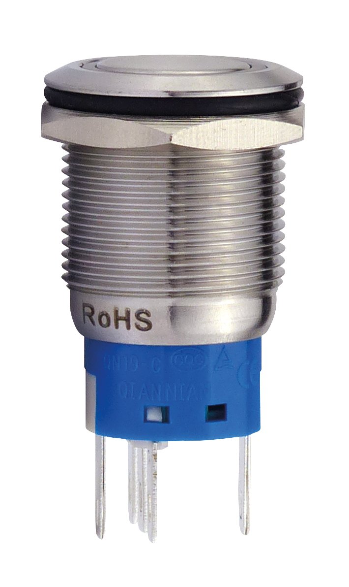 Blanko 207063 Metal Push Button 19 mm with Ring Red Closer 1 x Opener