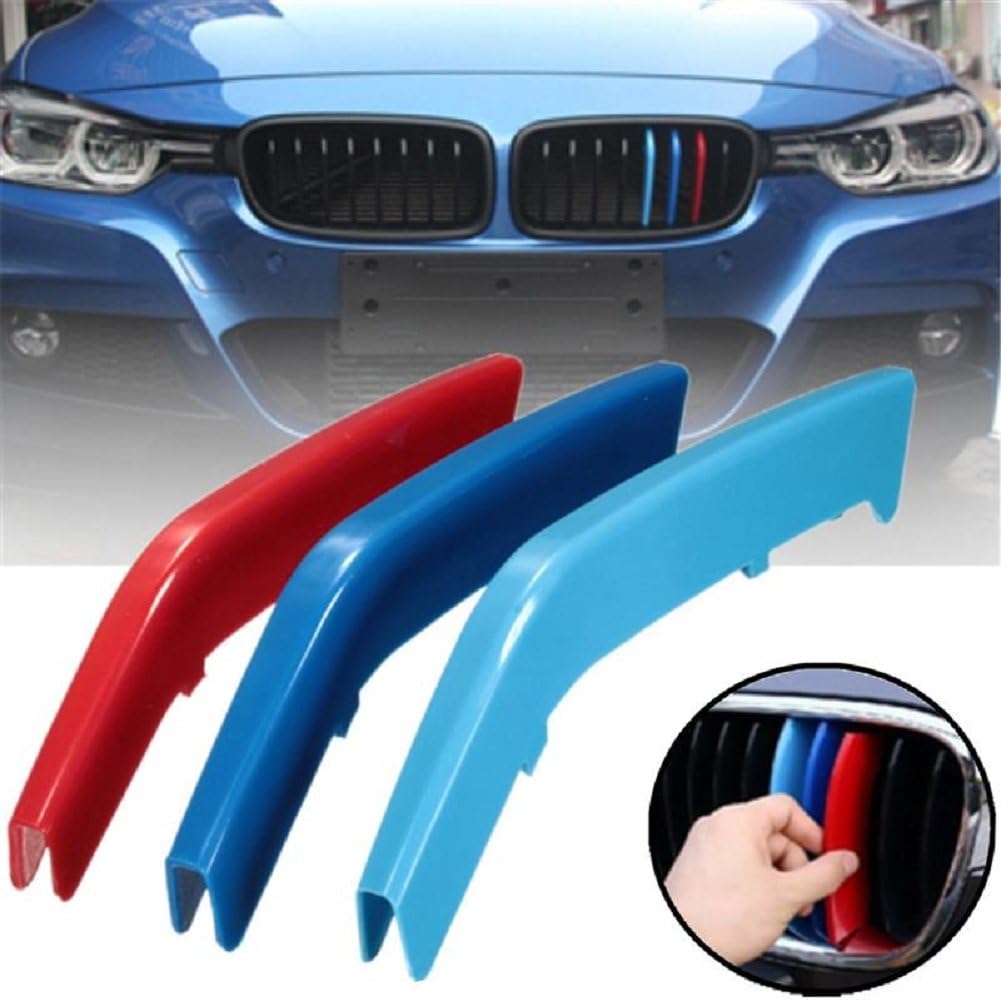 Kool Parts: 3 Colours Plastic 3 Kidney Grilles (8) Clips Series Sports 2011, 2012, 2013, 2014, 2015, 2016