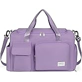 AMXNX Gym Bag for Women Travel Duffel Bag Shoes Compartment with Dry Wet Separated Pocket Weekender Bag Overnight Training