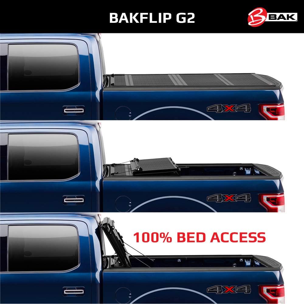 Amazon Com Bak Bakflip G2 Hard Folding Truck Bed Tonneau Cover 226100 Fits 2004 2014 Gm Silverado Sierra 2014 Hd 2500 3500 5 8 Bed 68 4 Automotive