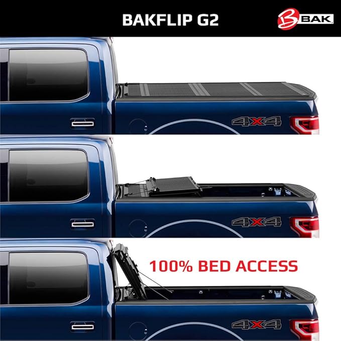 Amazon Com Bak Bakflip G2 Hard Folding Truck Bed Tonneau Cover 226126 Fits 2015 2021 Gm Colorado Canyon 5 3 Bed 62 7 Automotive