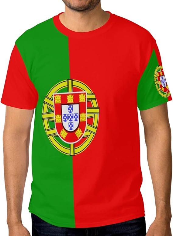 Plain Crew Neck TShirt Portugal Flag Amazon.co.uk Clothing