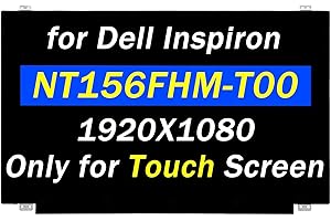 PEHDPVS Screen Replacement 15.6" NT156FHM-T00 for Dell Inspiron 15 3593 5576 5577 5558 P75F DP/N TF86G 0TF86G FHD 1920X1080 60HZ 40PIN LCD LED Touch Screen Laptop Panel (Only for Touch Screen)