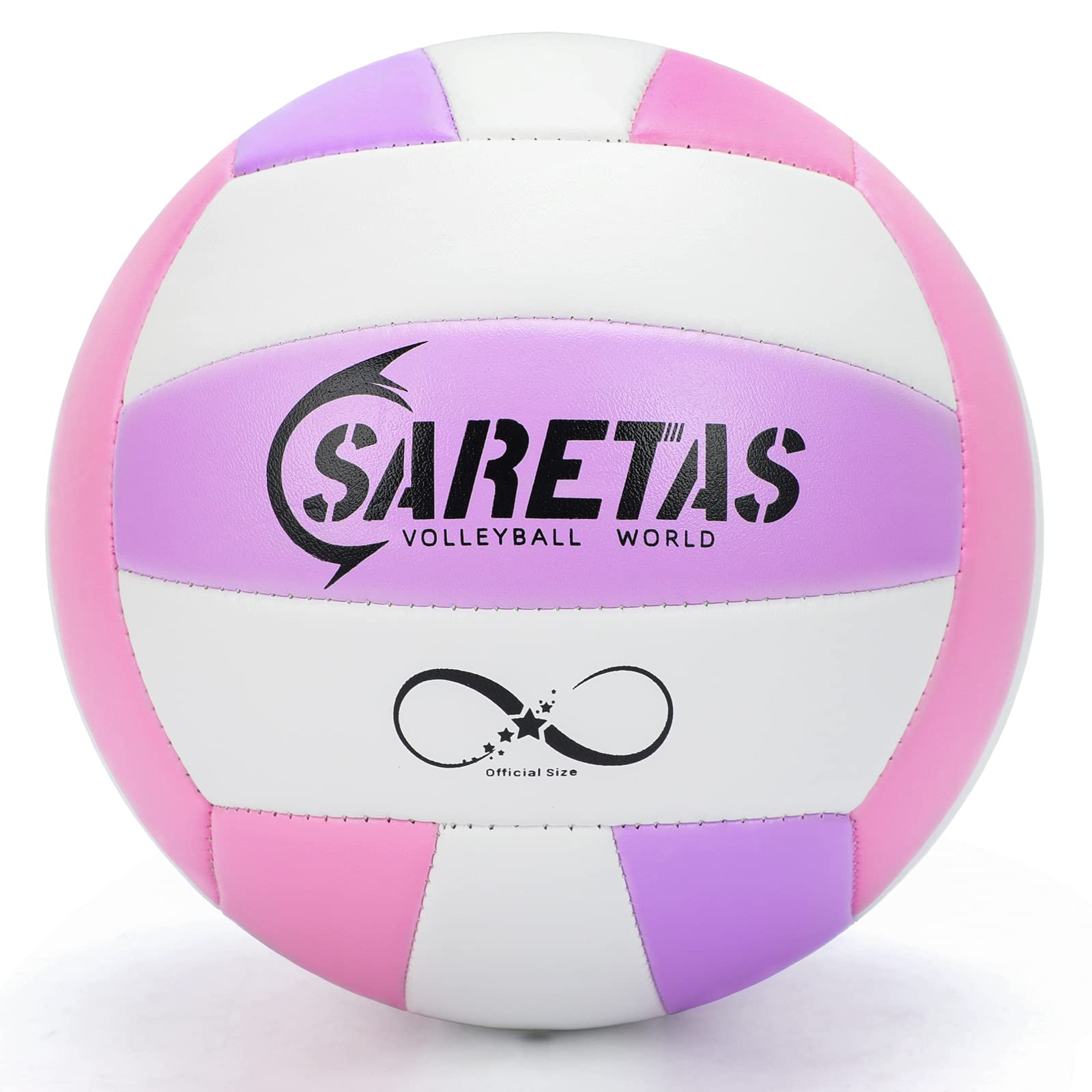 Beach/Water/Sand Volleyballs, Outdoor/Indoor Official Size, Soft Touch Volleyball for Beginners, Cute Volley Ball for Girls/Kids/Youth, Ideal Gifts with Pump for Backyard, Pool, Middle School