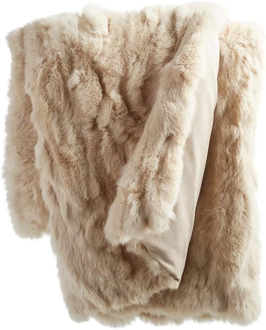 Adrienne Landau Fur Throw Home Kitchen Bedding