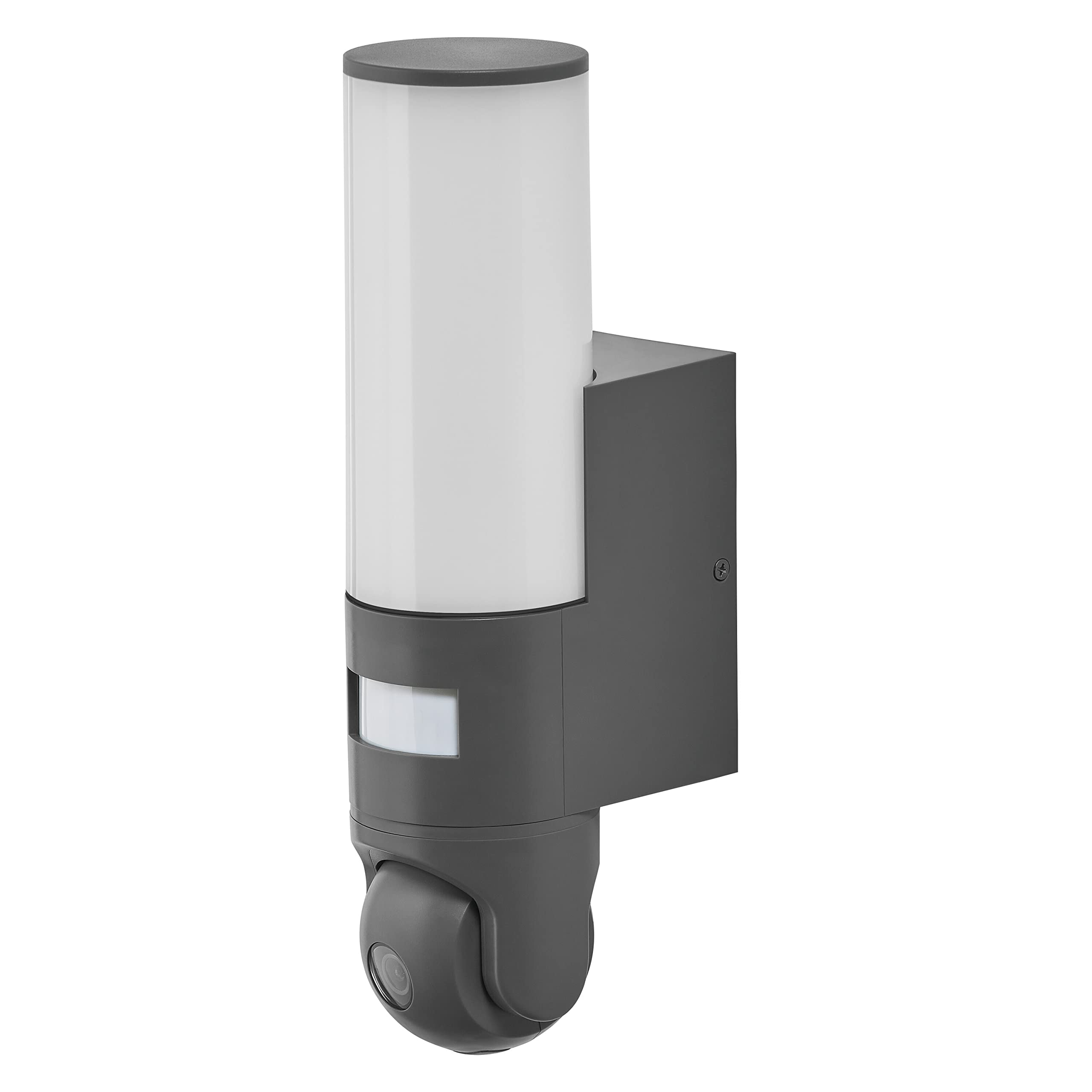 LEDVANCE SMART+ WiFi WALL AUTO CAM 12cm- Outdoor Lamp with Motion and Daylight Sensor, HD Camera, Integrated Remote Control and Alarm Function, 16 W, 3000 K, 900 Lumen, IP 44 Dark Grey