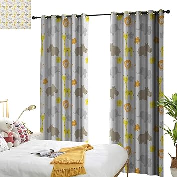 Amazon Com Nursery Customized Curtains Baby Jungle Animals