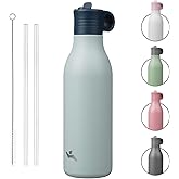 18oz Stainless Steel Water Bottle with Straw, Insulated Metal Travel Water Bottle, Reusable and Leak Proof, BPA Free, Double Wall Design, Storm Blue