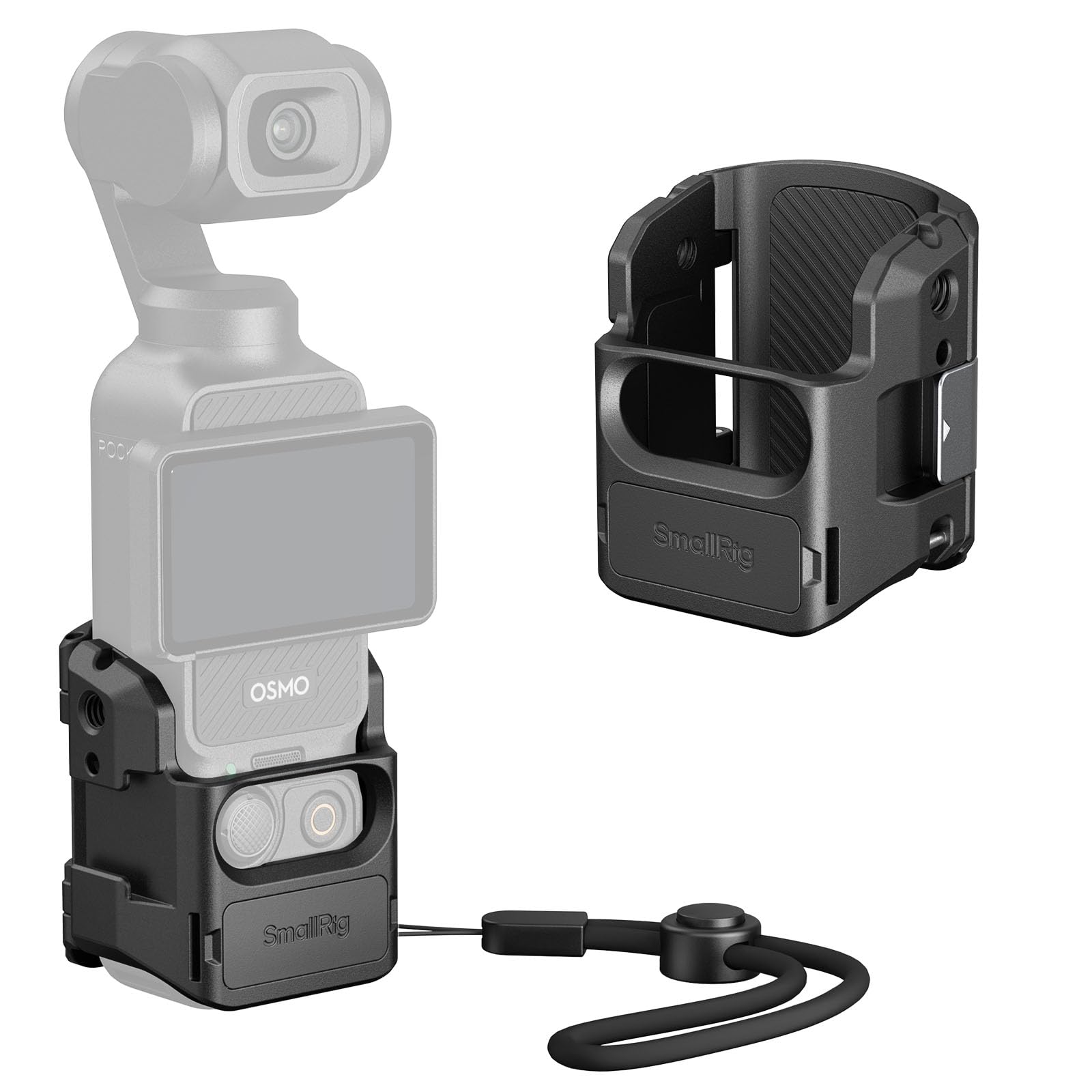 Photo 1 of SMALLRIG Expansion Adapter Accessorie for DJI Osmo Pocket 3, Aluminium Protective Cage, 52g Lightweight Mount for Pocket 3, with Cold Shoe Mount, 1/4"-20 Threaded Toles and Claw Ports