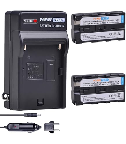DSTE 2 Pack NP QM71D Rechange Batterie Double LCD Chargeur Compatible pour Sony NP QM71,NP FM70,CCD TRV150,CCD TRV228,CCD TRV250,CCD TRV270,CCD  TRV285,CCD TRV308,CCD TRV318,CCD TRV328