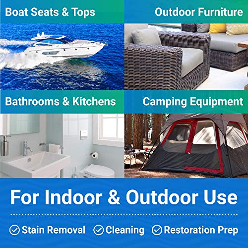 Mold and Mildew Stain Remover Cleaner Boat Seats Fabric, Canvas, Carpet