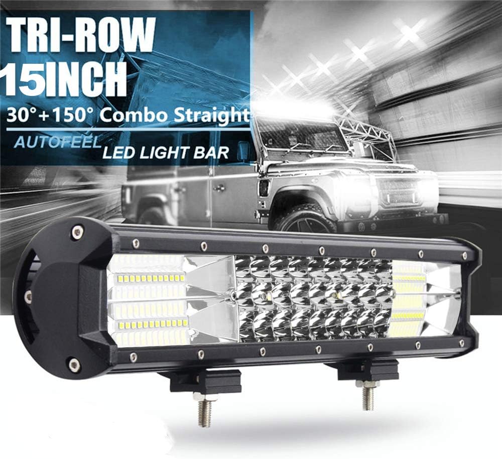 Willpower 15 Inch 216W LED Light Bar Spot Flood Combo Beam Off Road Driving Fog Light With Mounting Bracket for Car Tractor Truck ATV SUV Boat