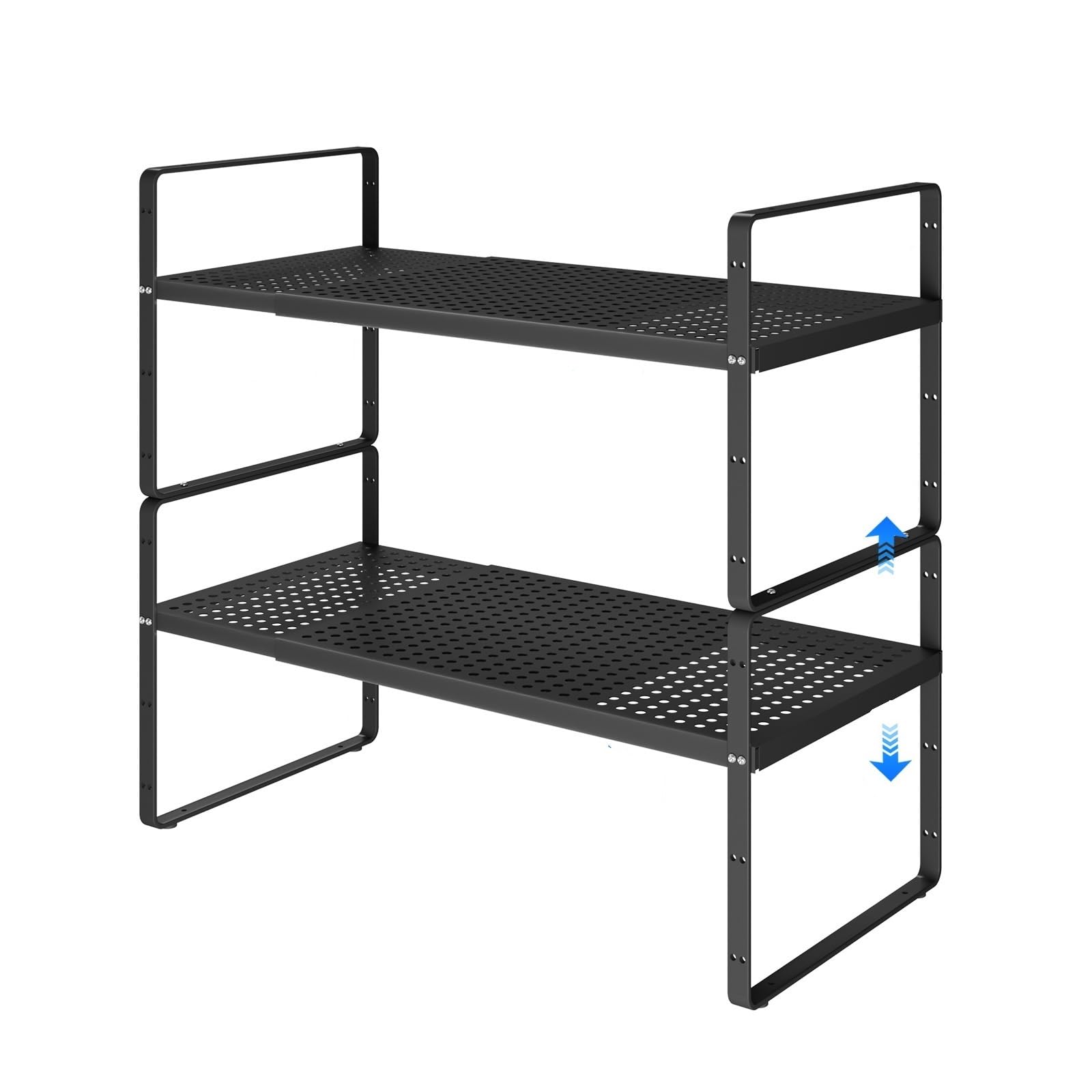 Photo 1 of **********MISSING PARTS*******
KIKIBRO Expandable Kitchen Shelf Organizers, Kitchen Cabinet Organizer Stand Rack Organization for Countertop Office Desktop Spice Rack, Black 2 Pack