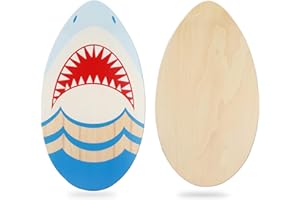 HQO LOVL 35 inch Skim Board for Kids Adults Wooden Skim Boards with High Gloss Coat for Beach Skimboards for Beginners