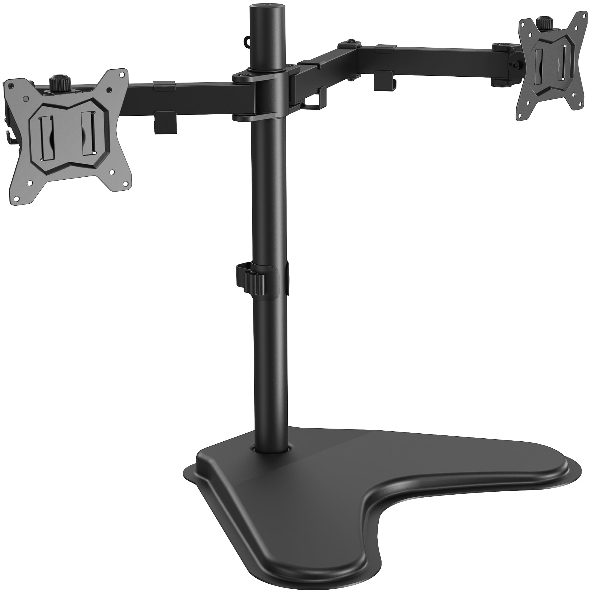 Photo 1 of ErGear Freestanding Dual Monitor Stand for 2 Screens up to 32 inch, Heavy Duty Monitor Mount Holds Max 22 lbs per Arm, Height Adjustable Computer Monitor Stand for Desk, VESA 75x75/ 100x100mm, Black