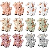 hobbyhub 12 Piece 6 Styles Cute Sheep Silicone Beads,Mini Animal Loose Spacer Beads,Colorful Cartoon Beads for Jewelry Making