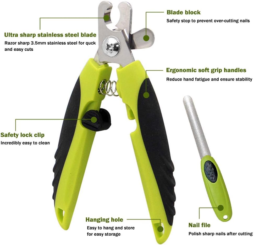 onebarleycorn Pet Dog Nail Clipper,ProfessionalGrade Dog Cat Nail