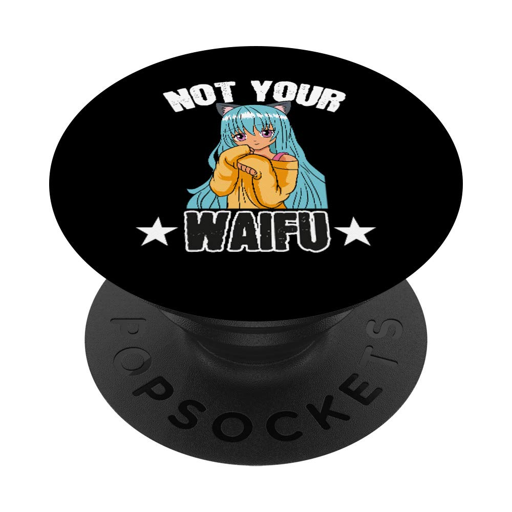 Anime Waifu Material Hentai Manga Comics Tee Ahegao Cosplay PopSockets Grip and Stand for Phones and Tablets
