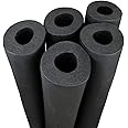 Water Pipe Insulation Tubing 3/4" 1" 1-1/4" 1-1/2" 2" 2-1/2" 3" 3-1/2" 4" Inner Diameter Foam Tube Insulation for 0.79"/1.18" Thick Wall Insulation Lagging Wrap (0.79", ID 1")